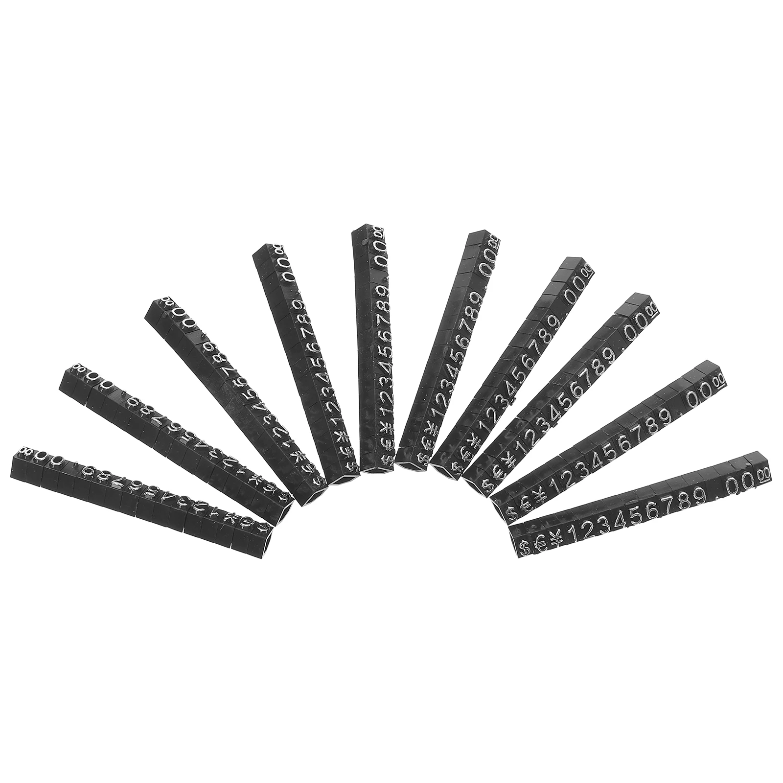 

10 Sets Price Signing Displays for Prices Label Tag Blocks Stand Cube Signs Small