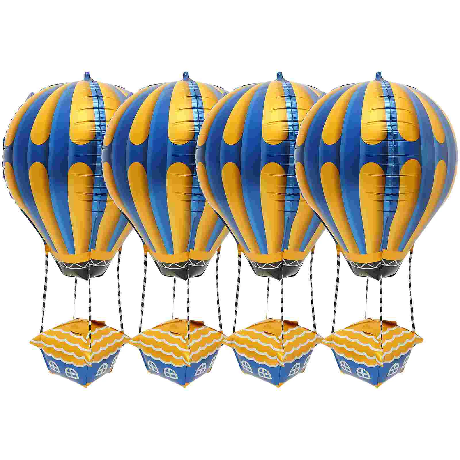 4 Pcs Rabbit Hot Air Balloon Child Wedding Decorations Graduation Party Balloons Aluminum Film