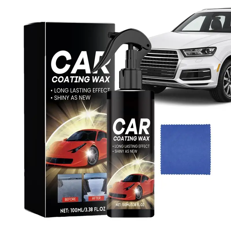 

Car Coating Spray 100ml Coating Renewal Agent With Cloth Coat Car Wax Hydrophobic Refurbish Agent Coating Renewal Agent For Car