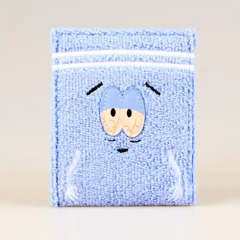 Towel cloth embroidered anime fashion wallet, designer personalized ID card holder