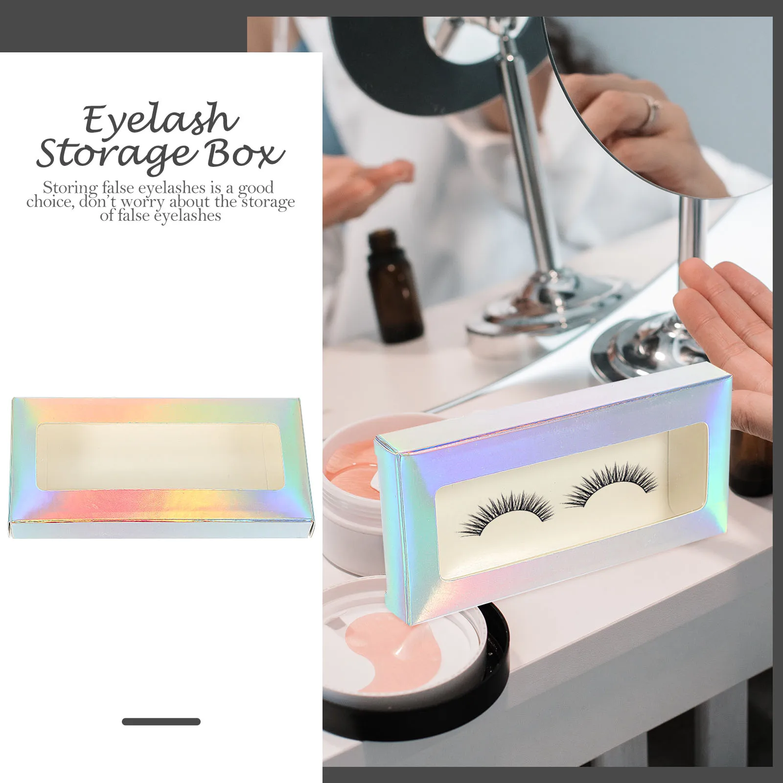 25 Stück Farbbox Wimpernbehälter Bunte Großverpackung Karton Leere Boxen Falsche Wimpern