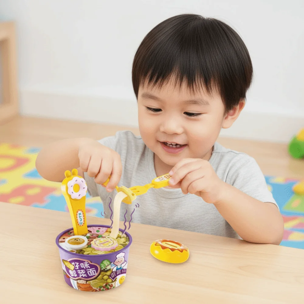 Juguete de alimentación de Ramen simulado, juguetes de cocina para educación temprana, juguetes de alimentación de alimentos, adorno de escritorio, juguetes para jugar a las casitas de dibujos animados, regalos para niñas