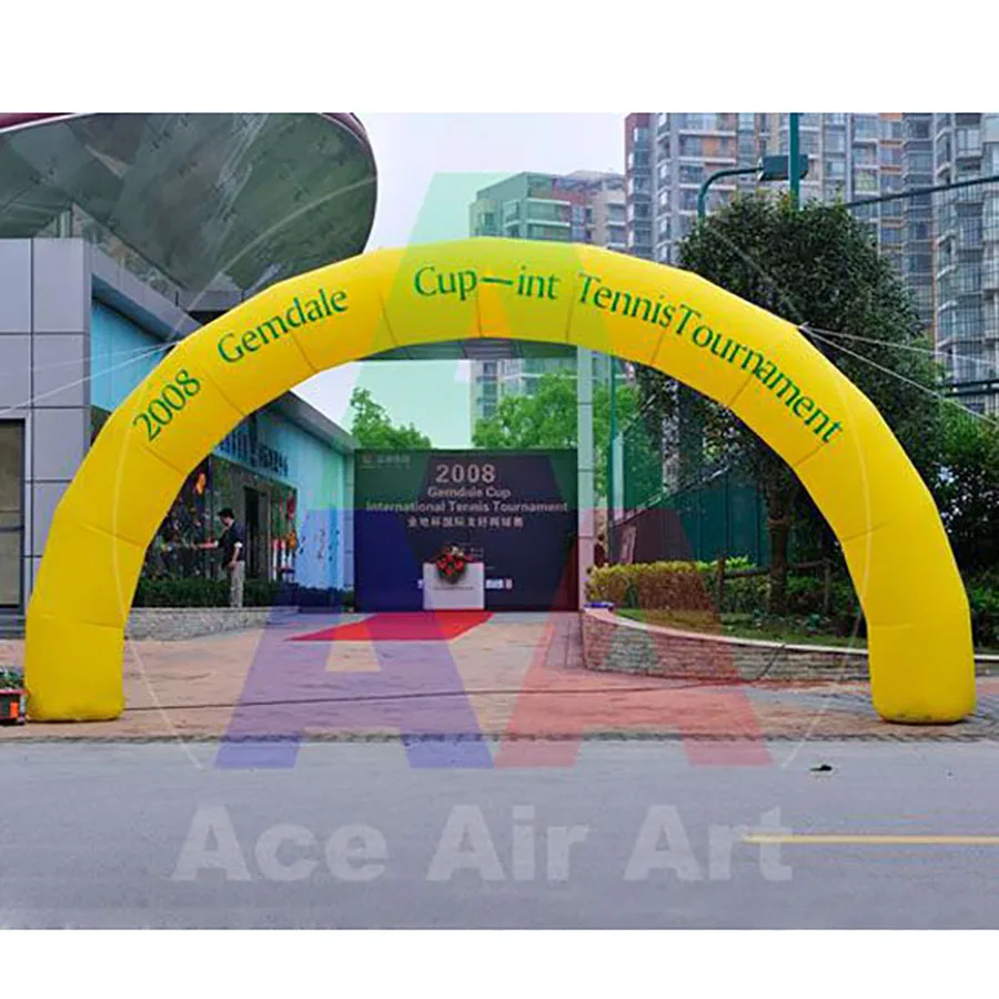 Inflatable Welcome Arch with Free Air Blower, Yellow and Wolds Printed, Cheap Welcome Arch