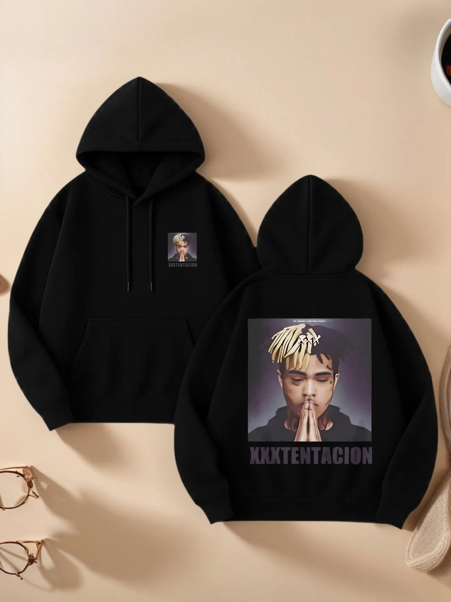 

XXXTentacion Толстовка с графическим принтом Essential, стиль уличной одежды, смесь хлопка, повседневная повседневная одежда, для молодых мужчин