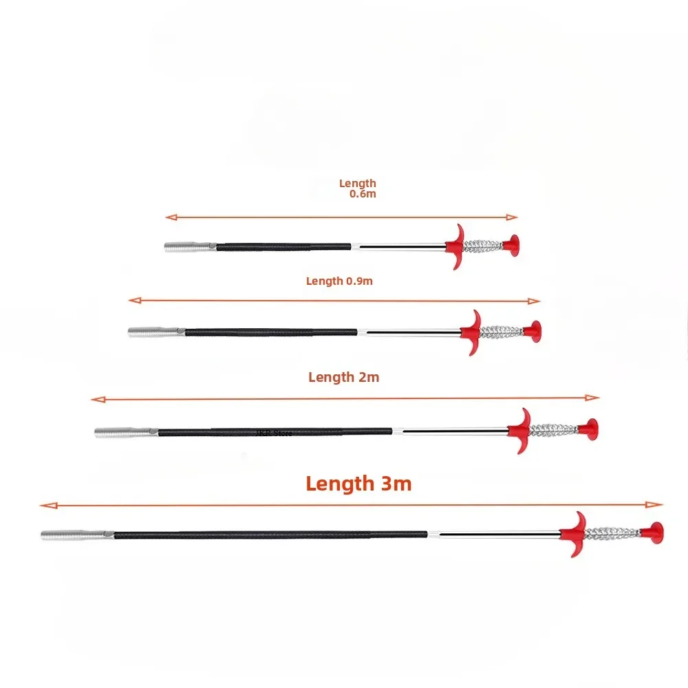 يفتح انسداد أداة تنظيف أنابيب الصرف الصحي استنزاف Unclogger المهنية الأنابيب المكبس استنزاف تسد مزيل انسداد منظف المرحاض #6