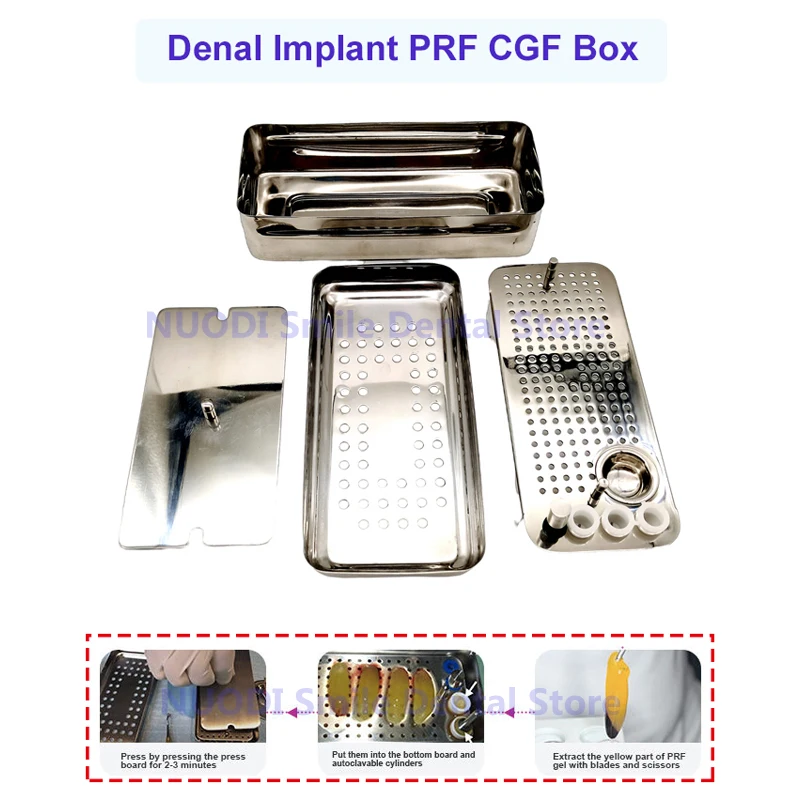 

Dental PRF Box GRF Box Stainless Steel Platelet Rich Fibrin CGF Box Clinical Dentist Tools Dentistry Implant Surgery Instruments