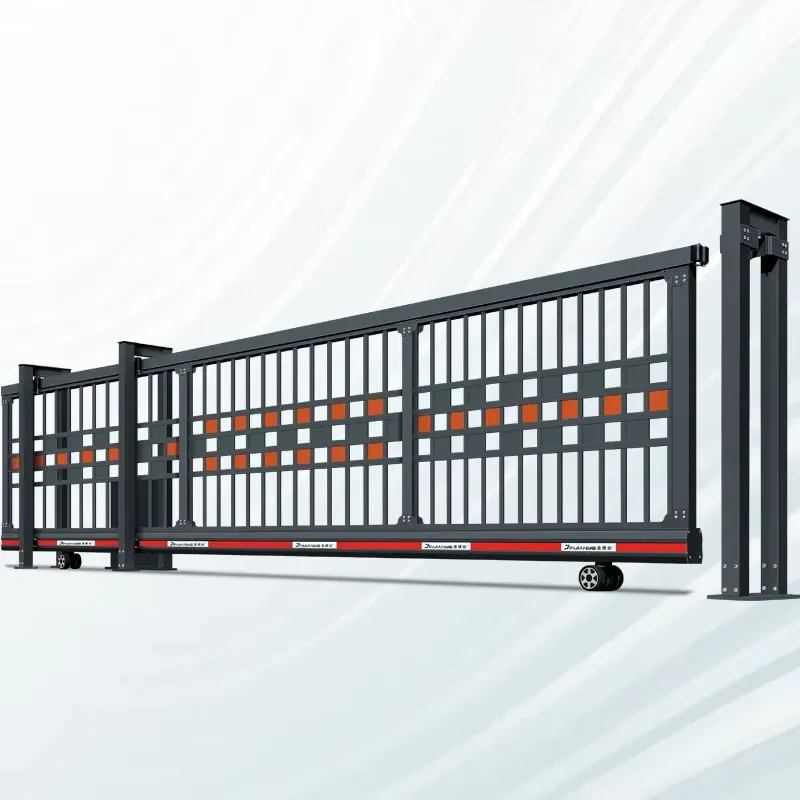 Smart Aluminum Security Door Commercial Industrial Entrance Driveway Automatic Anti-pinch Main Sliding Gate
