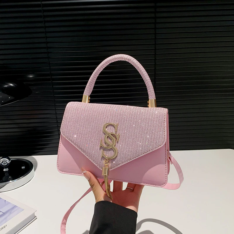 Zomer kleine vierkante tas damesmode trend brief eenvoudige veelzijdige handtas schoudertas