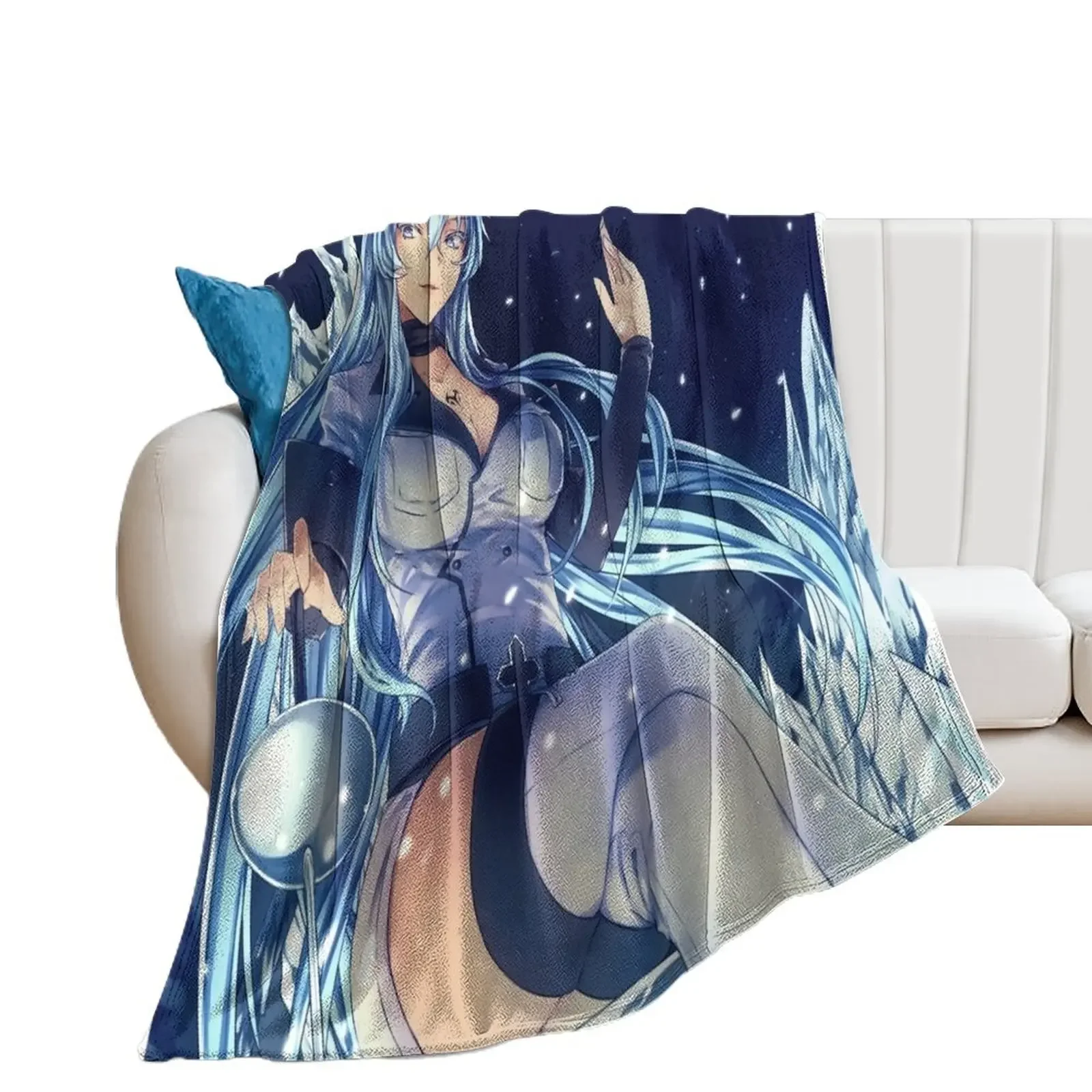 Princes Esdeath Throw Blanket Decorative Sofa Flannels Blankets