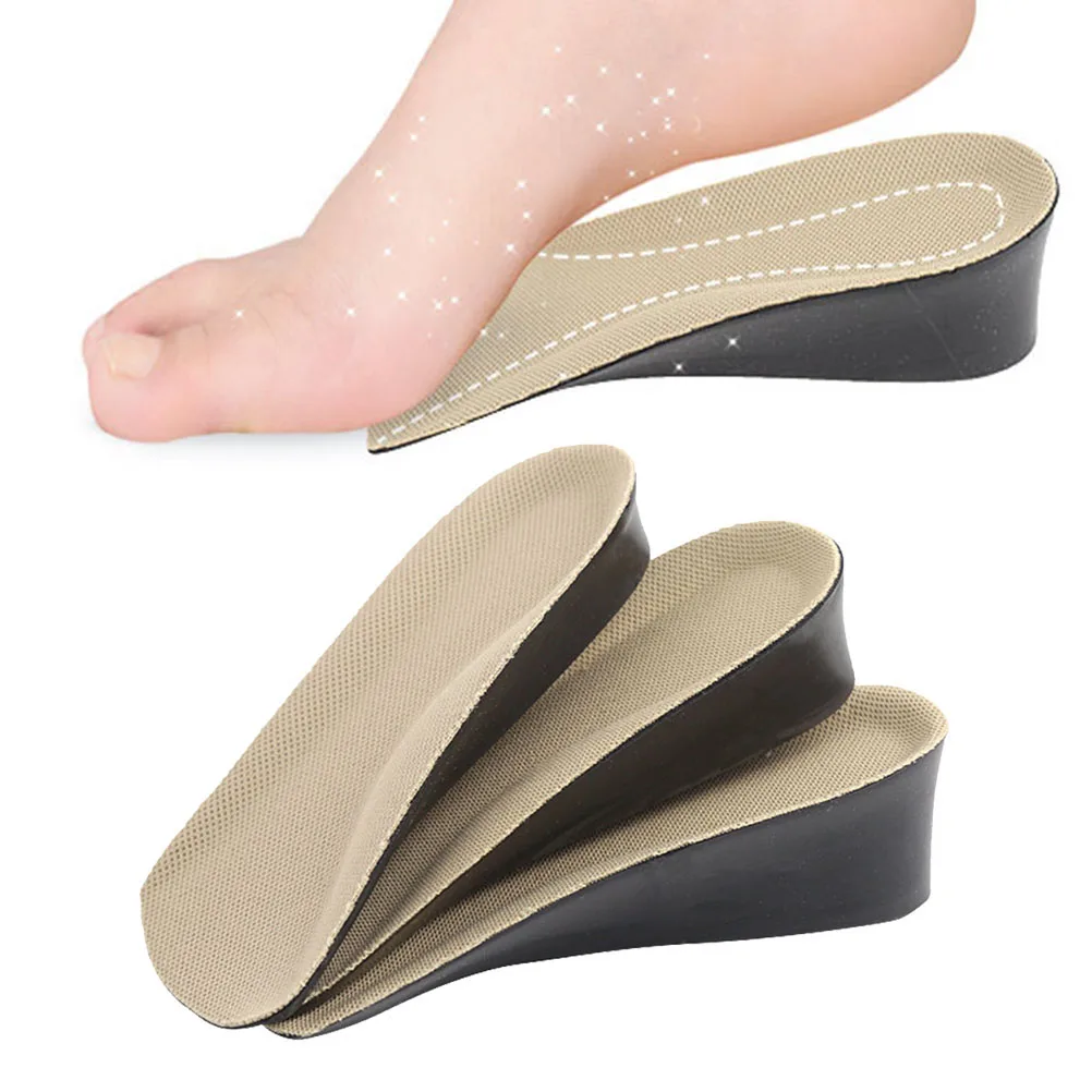 

Height Increase Insoles Black Invisible Shoe Pads Heel Lifts Inserts for Men Women Sneakers Boots Ventilated