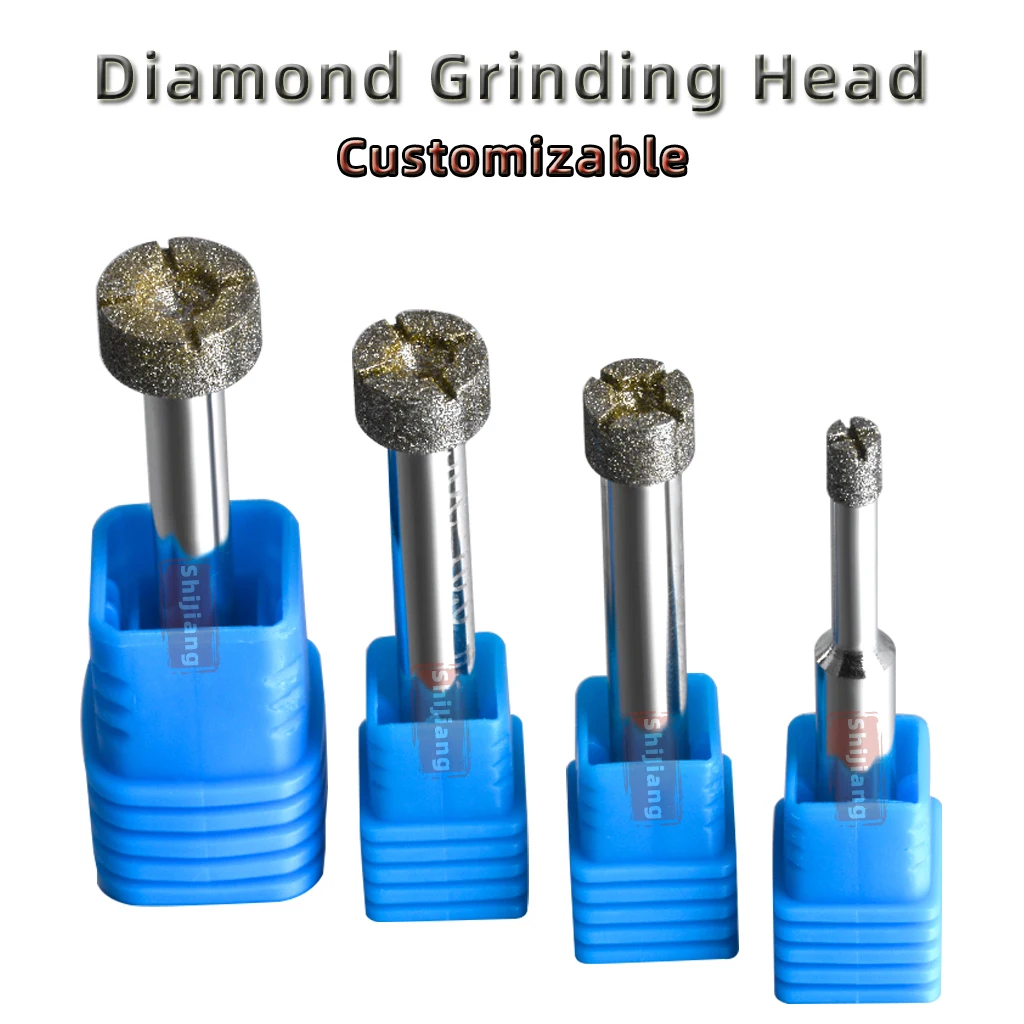 100# 200# SDC Diamond Grinding Head CNC Machining Center Inner Hole Cutter For Grinding Tungsten Steel Ceramic Glass Hard Alloys