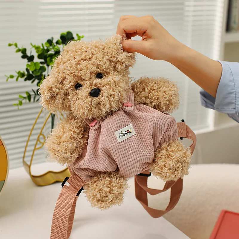 37 センチメートルかわいいテディ犬バックパック漫画ぬいぐるみシミュレーションぬいぐるみ動物ペット子犬バッグ女の子子供の誕生日クリスマスギフト