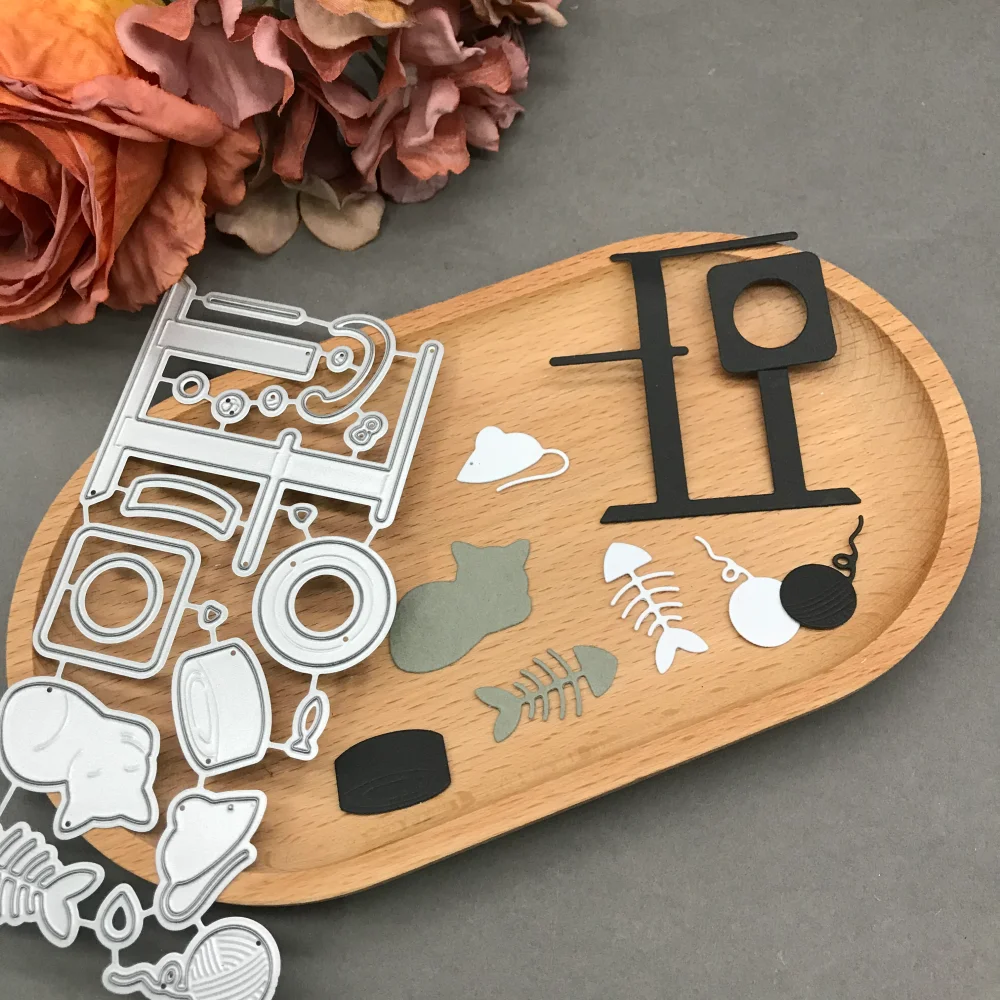 Cat Climbing Toys Metal Cutting Dies Stencils For DIY Scrapbooking Decorative Embossing Handcraft Die CutsTemplate