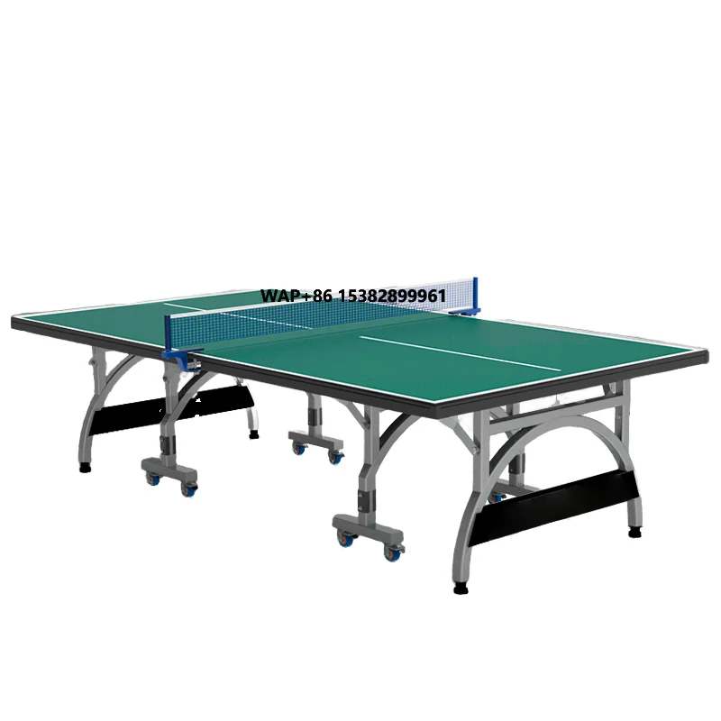 

25mmHome-use Foldable Standard Indoor Green Ping Pong Table, Portable Competition-grade Table Tennis Table