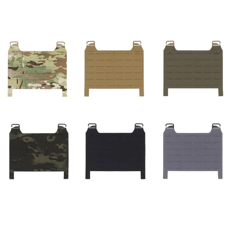 Outdoor Vest Molle Front Panel Flat Pouch Expansion Conversion Board Multicolor Laser Cutting