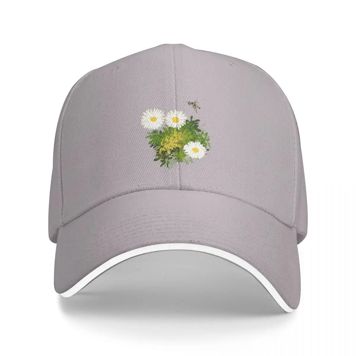 Flowers and Bee Cap Baseball Cap beach hat baseball men's hats Women's