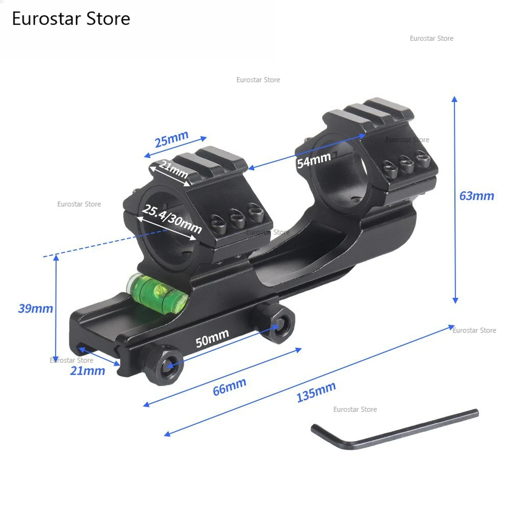 ناقلات البصريات X-ACCU 30/34 مللي متر قطعة واحدة تتوافق وحلقات Picatinny جبل 0/20 نوع MOA مع التصنيع باستخدام الحاسب الآلي للسكك الحديدية 9 مللي متر/20 مللي متر