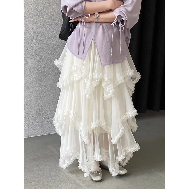 2026 Good Quality Women Summer A-Line Long Skirts High Waist Ball Gown Party Maxi Skirts Faldas Femme Streetwear