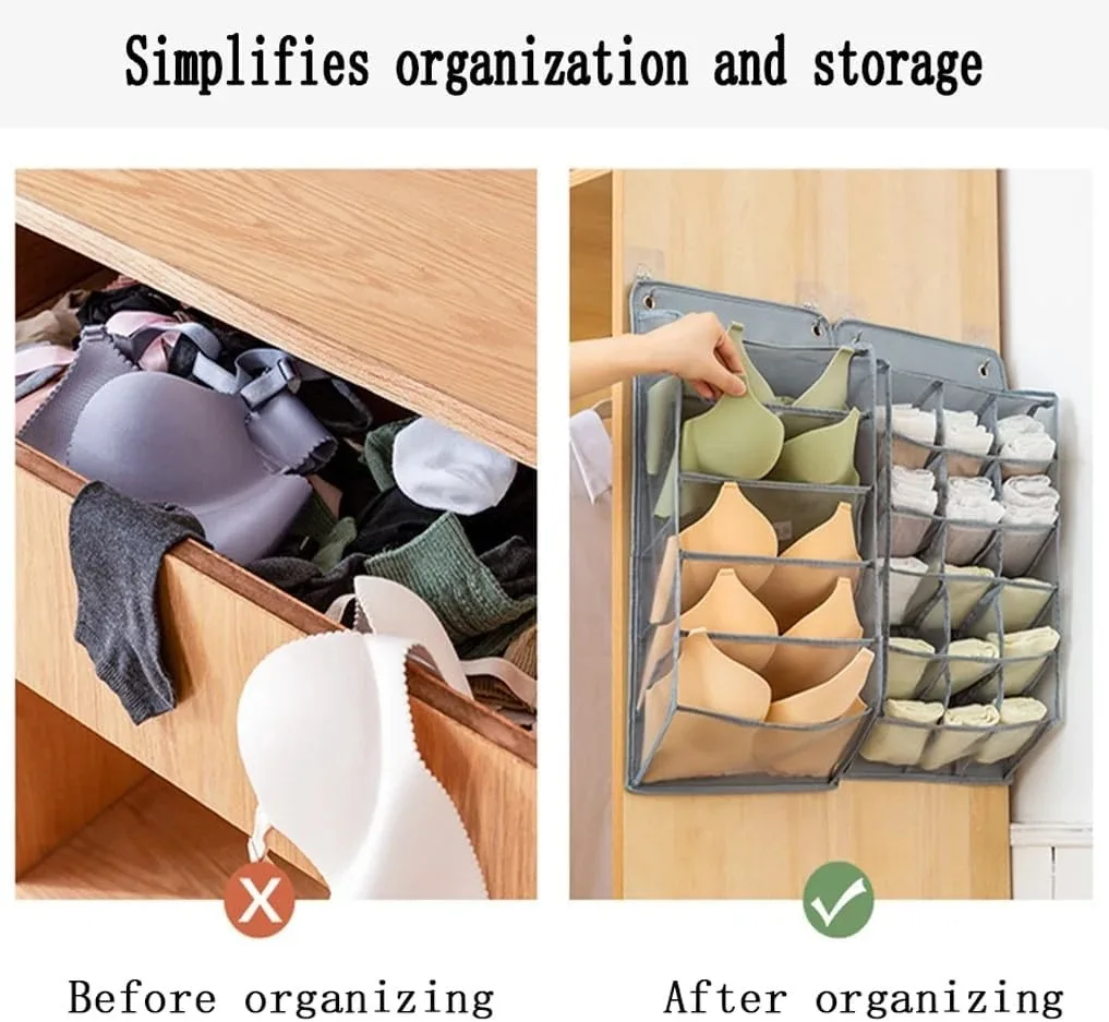 Underwear And Panty Storage Pieces Wall-Mounted Foldable Bra Storage And Organizing Racks Wardrobe Storage Pieces Storage Bags