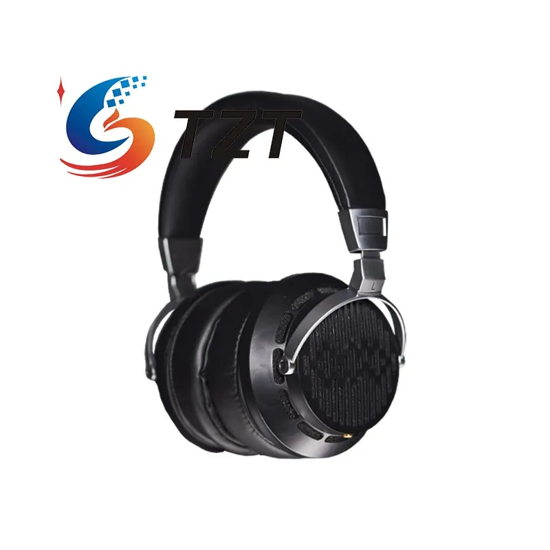 TZT Music Wizard Black PMH1 Open-back Planar Headphones Superior Build Tuned Cavity Replaceable Cables