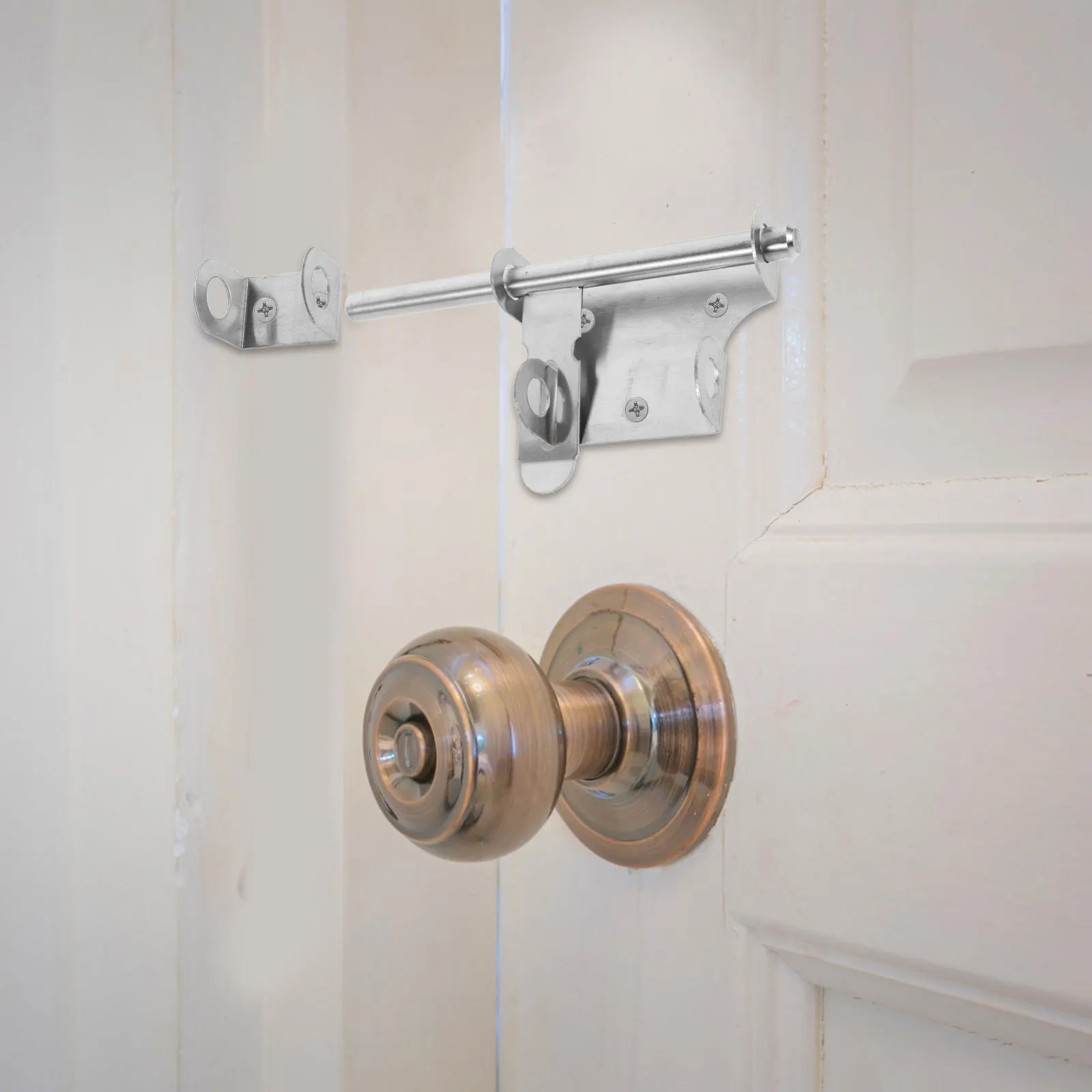 

Stainless Steel Sliding Door Bolt Latch Lock Replacement Heavy Duty Door Security Lock for Indoor Use Stainless Steel Latch