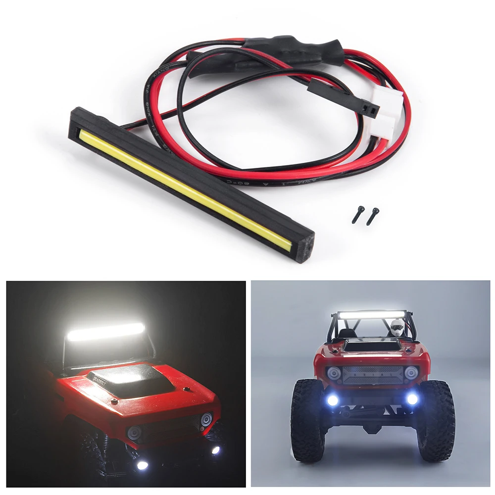 AXSPEED RC Car Roof Lamp COB LED Light Bar Spotlight Headlight for Axial SCX24 90081 1/24 RC Crawler Car Decoration Parts