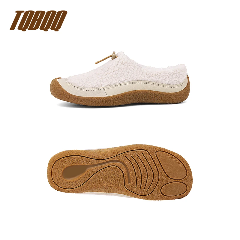 Women's Plush Flats Pumps Women's Casual Court Shoes Women's Warm Loafers Velvet Slingbacks Shoes for Female view 2