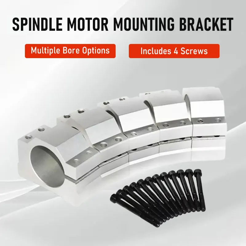 Engraving Machine Spindle Motor Fixture: 26mm-70mm Spindle Motor Aluminum Profile Fixing Seat