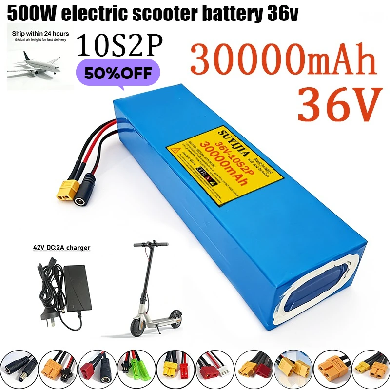 

10S2P 36V 30000mAh 36V electric scooter battery Lithium electric scooter 500W electric scooter battery 36v 10s2p battery