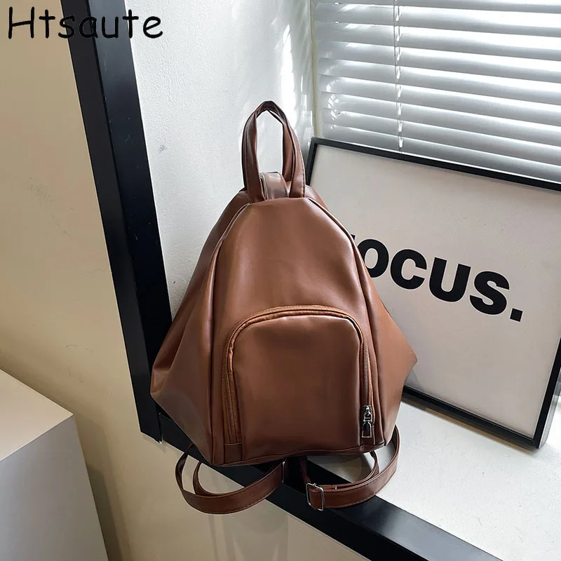 

PU Leather Bagpack For Women Back Pack Waterproof Travel Shopping Backpack Outdoor School Bags Girls Shoulder Bag Sac A Dos