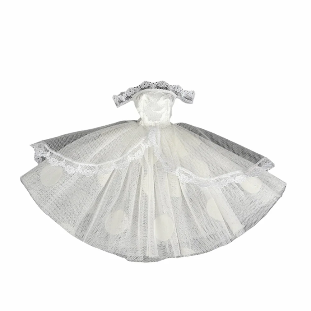 Exquisite Black Dotted Black Princess Dress Lace Tutu Mini Doll Clothes Multilayer Dolls Party Dress Dolls
