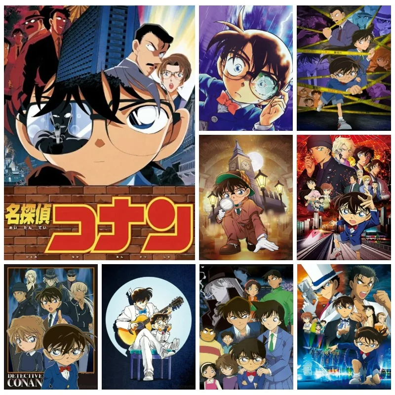 Detective Conan Anime Diamond Painting 5D DIY Rhinestone Mosaic Kids Room Wall Decor Home Art Craft Gift