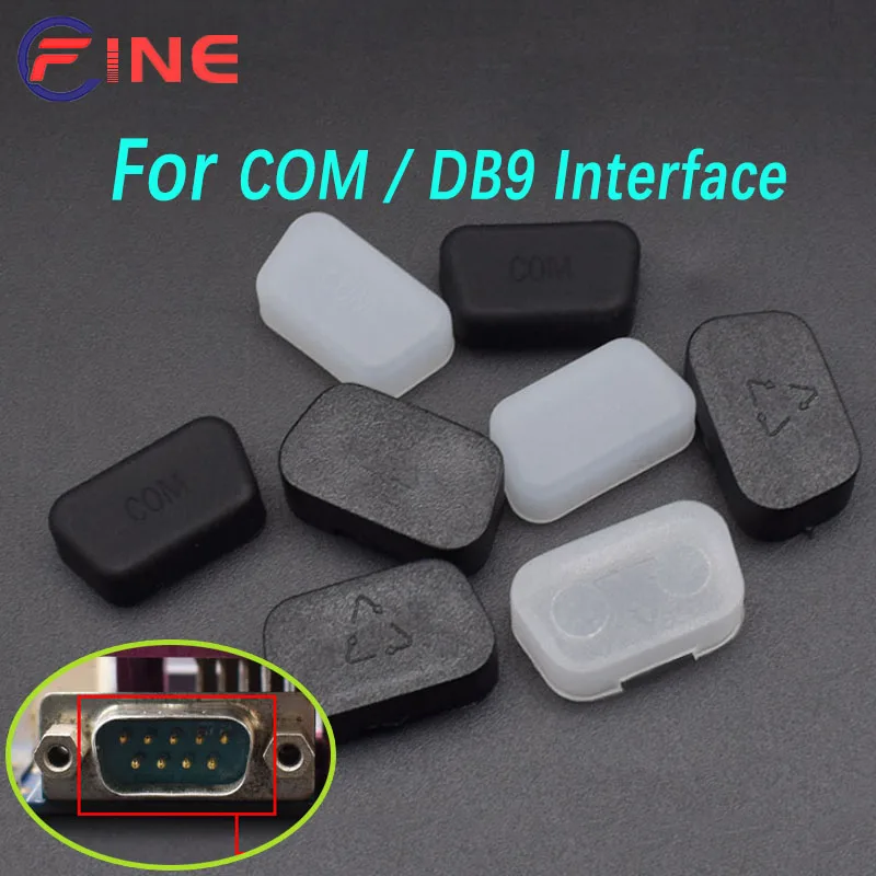 

1/2/5Pc Black/Transparent COM Interface Dust Plug Stopper Protective Dust Cap Cover Laptop Desktop DB9 Male HDB15 Male Universal