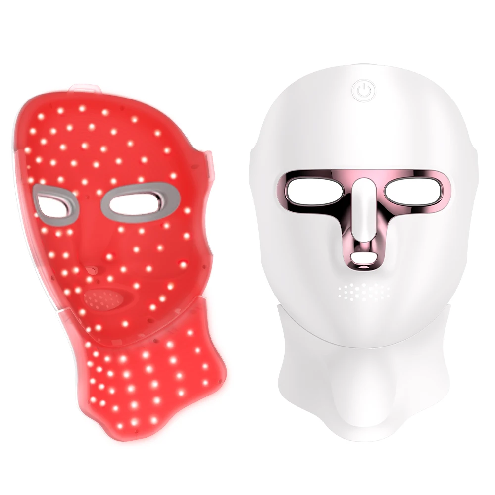 7-Farben-LED-Gesichtsmaske für Gesicht und Hals, Photon, Hautverjüngung, Aufhellung, Straffung, wiederaufladbarer Hals, Gesichtspflege, Schönheitsbehandlung – Detail 13