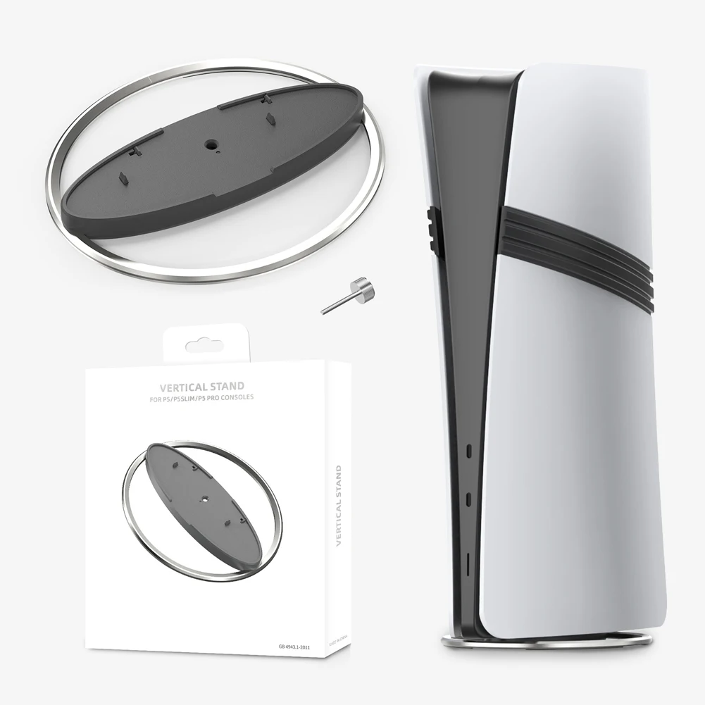 โลหะขาตั้งแนวตั้งเกมคอนโซลฐาน Anti-SLIP ฐานผู้ถือขาตั้งแนวตั้งสําหรับ PS5 Pro/PS5 Slim/PS5 คอนโซล