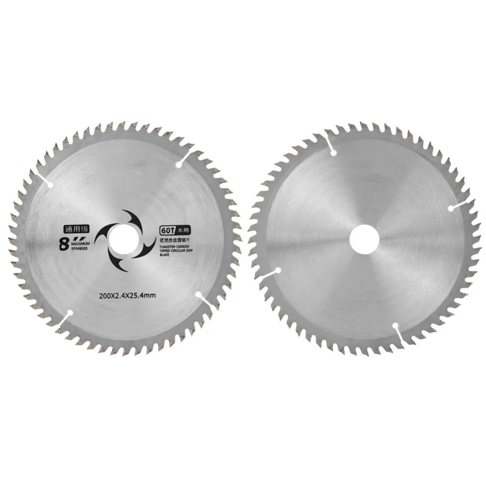 8 Inch Circular Saw Blade Carbide Tip Adjustable Punching Saw Wood Cutting Disc Thin Kerf Design 60 Teeth / 40 Teeth