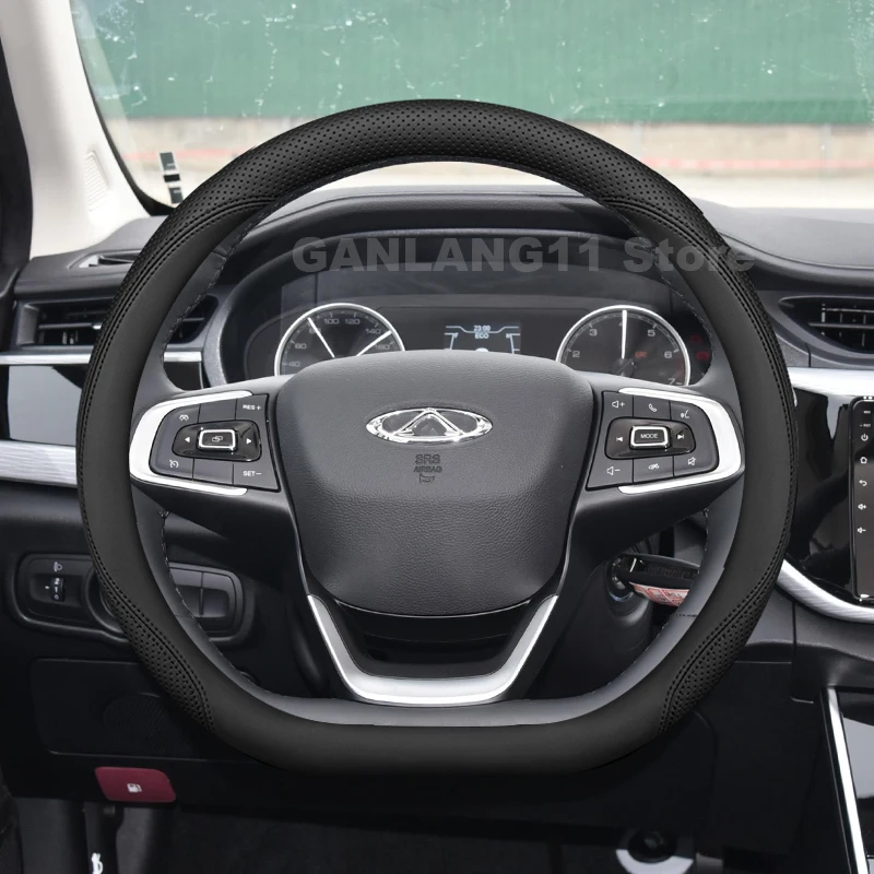 الجلود غطاء عجلة توجيه سيارة لشيري أريزو 8 2022-2026 رقيقة جدا عجلة القيادة السيارات شيري أريزو 8 اكسسوارات 2025