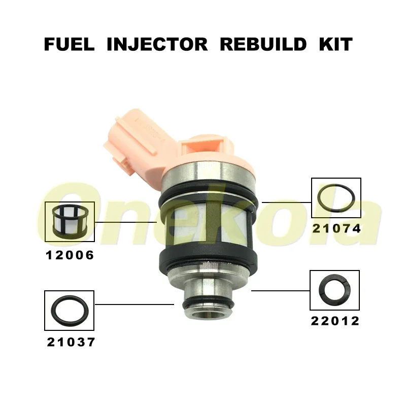 Fuel Injector Service Repair Kit Filters Orings Seals Grommets for Nissan D21 Parts 16600-9S200 16600-88G10 JS23-4 JS20-1