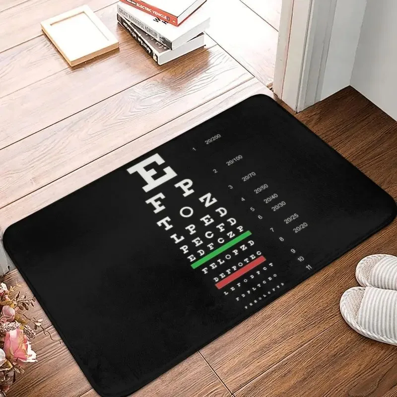 Snellen Eye Chart Front Floor Door Optometrist Optician Kitchen  Entrance Mat Outdoor   Bathroom Doormat Garage Carpet Rug