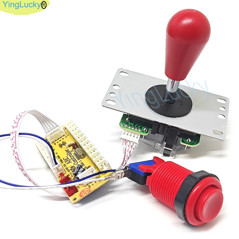 Arcade DIY KIT American Style SANWA Joystick HAPP COIN Arcade Push Button Micro Switch Zero Delay Encoder For PC Raspberry Pi