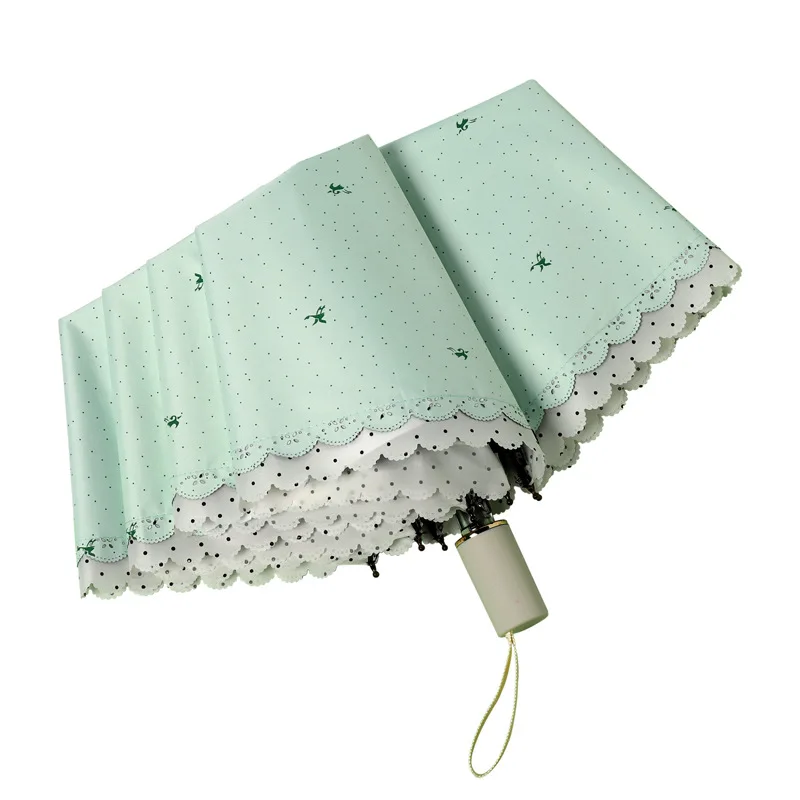 

Small fresh lace umbrella student vinyl dual-purpose female simple but elegant trick