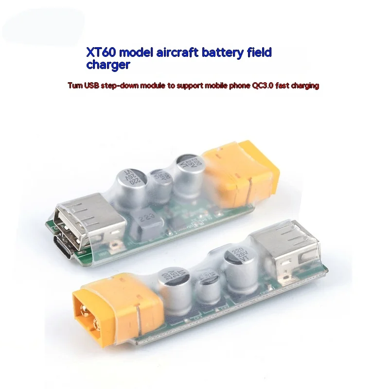 Flugzeugmodellbatterie zu USB-Schnellladegerät Xt60-Stecker 3s-6s Lithiumbatterie Schnellladeumwandlung für Mobiltelefone im Freien