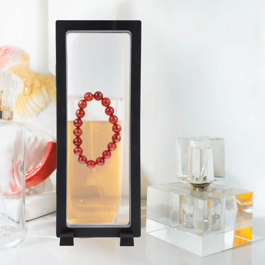 

3pcs Transparent Jewelry Display Rack Floating Earring ganizer PE Film Dust Proof Necklace Stand Storage Holder for Vanity