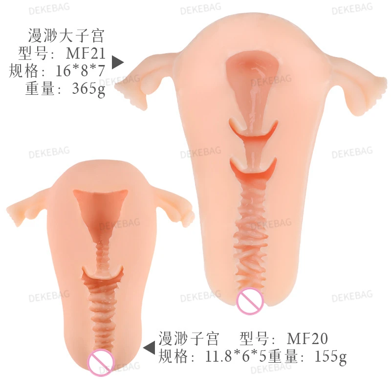 Men\'s Masturbator Female Simulation Uterus Vagina Inverted Mold Aircraft Cup Mouth Bag Cat Pussy with Suction Portable Interest