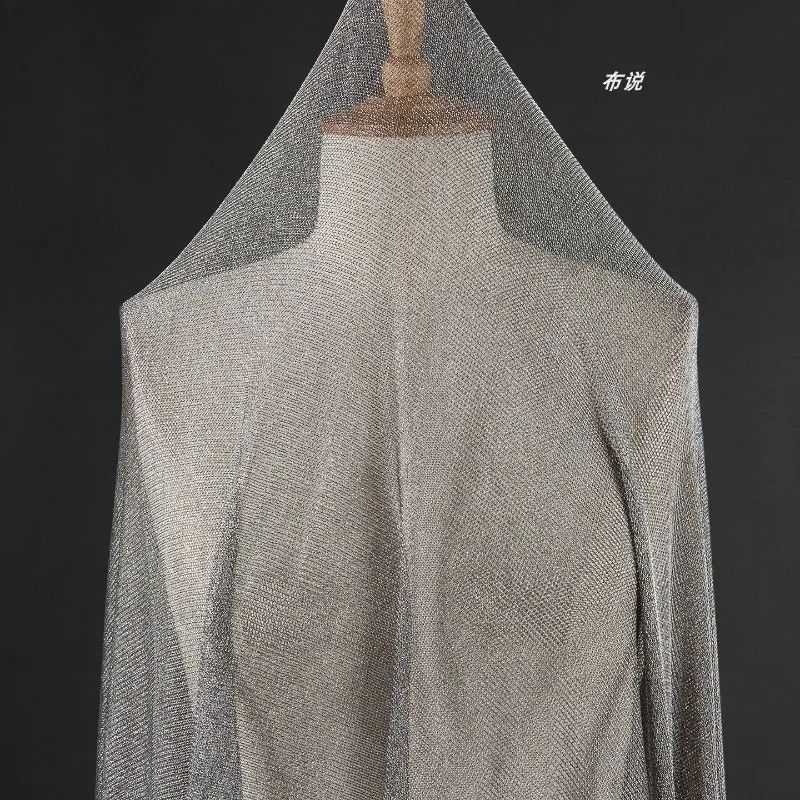 Light Gray Metallic Thread Fab - огляд і ціна Crystal Mesh Fabric