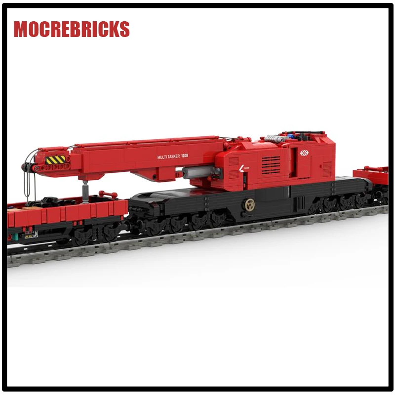 Big Rail Locomotive Emergency Crane Trains Building Blocks Assembly Model Kits Creative Puzzle Fun Kid\'s DIY Toys Birthday Gifts