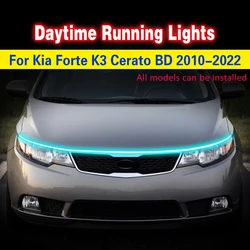 1PCS DRL Fog Lamp Strip For kia Forte K3 Cerato BD 2010-2022 LED Daytime Running Light Decorative Atmosphere Lamps Ambient Light