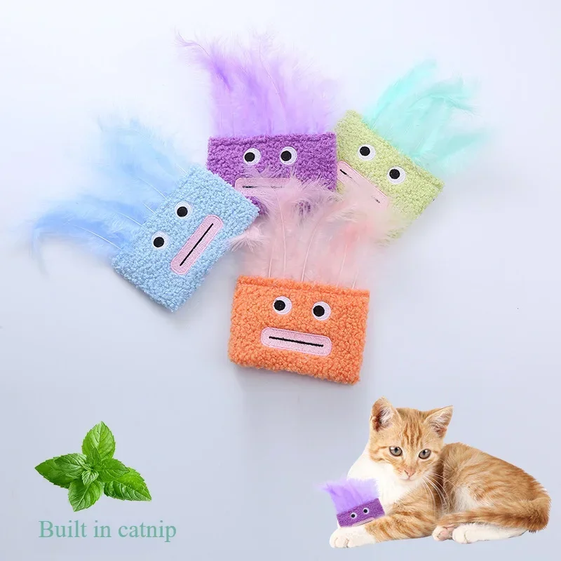 

Catnip Plush Toy Cat Toy Funny Joke Big Mouth Explosion Head Shaped Cat Toy