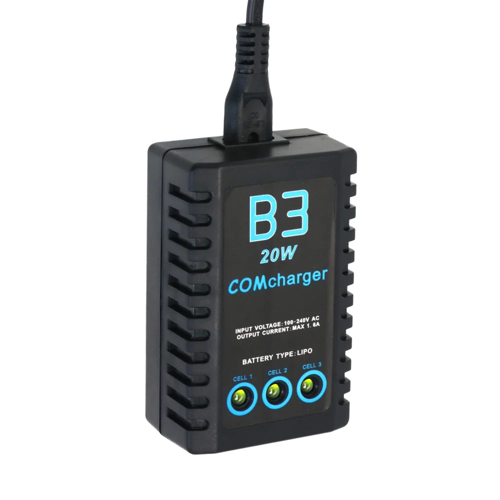 ComCharger Imax B3 20WPortable Battery Balance Charger For 7.4V 11.1V RC LiPo Battery