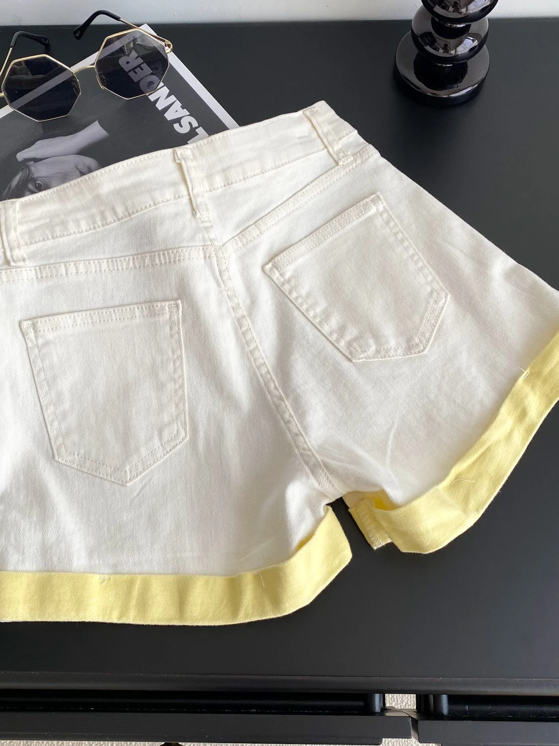 

High Waist Wide Leg ort Jeans Women's Faion Color Blo A-Line Hot Pants Spring Summer Autumn High Waist ort orts